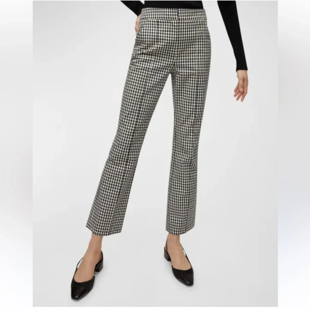 Veronica Beard Stylish Black and White Checkered Women’s Pants - Picture 1 of 4
